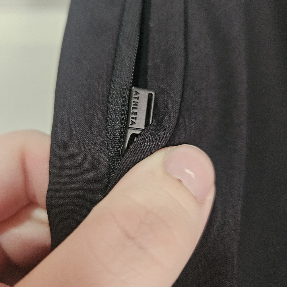 Athleta Black Wide Leg Pants 14 - Picture 3 of 5